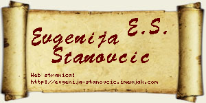 Evgenija Stanovčić vizit kartica
